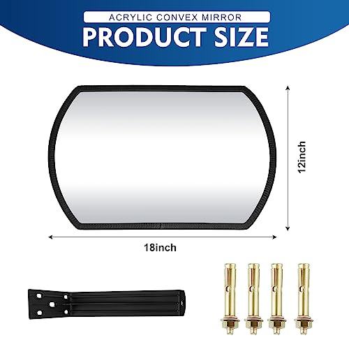 Geetery 2 Pcs 18" x 12" Garage Convex Security Corner Mirror - size: 18" X 12"