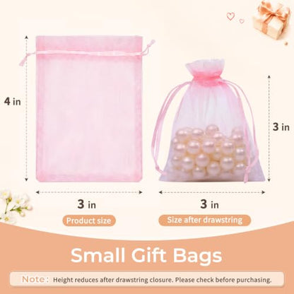 Crweety 50PCS Organza Bags 3x4 Navy Blue Small Gift Bags Mesh Drawstring - color: Navy Blue