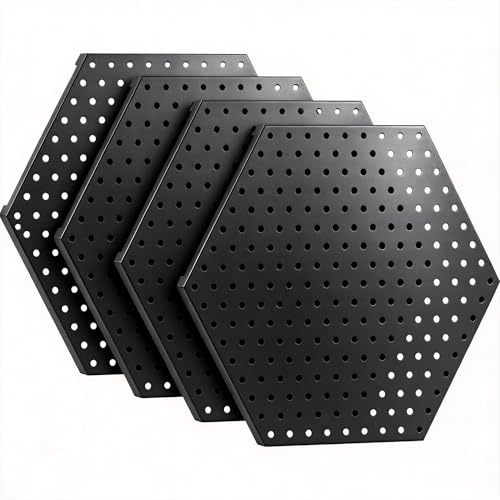 15x17 Heavy Duty Metal Pegboard Panel 4-Pack - size: Hexagonal