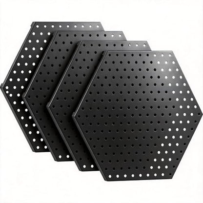 15x17 Heavy Duty Metal Pegboard Panel 4-Pack - size: Hexagonal