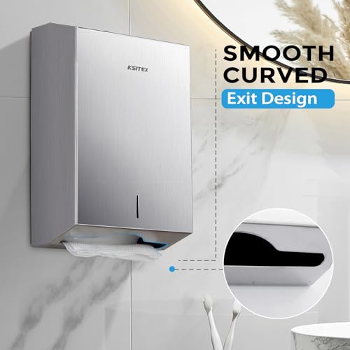 Paper Towel Holder Dispenser Wall Mount 2PCS, SUS304 Stainless Steel - color: Silver-5821s2
