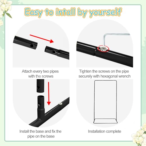 Black Easel Stand for Wedding Sign Holder Welcome Poster Stands 68”x32”x16” Welcome to Our Wedding Sign Holder Heavy Duty Hanging Signs Stand Floor Standing Easels with Design Bundle for Baby Shower