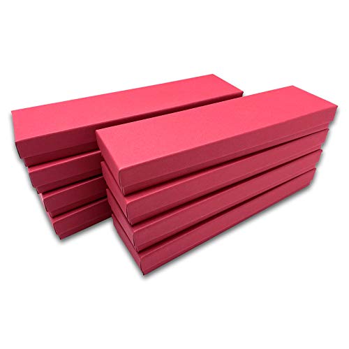 TheDisplayGuys 25 Cardboard Gift Jewelry Boxes w/Paddings #82-8 x 2 x 1 - color: Matte Red