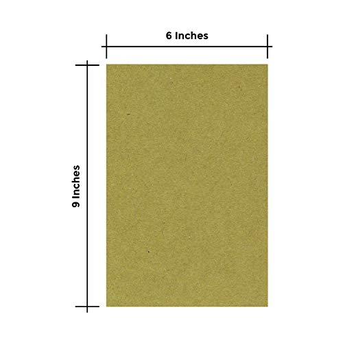 25 Sheets of Chipboard, 30pt (Point) Medium Weight Cardboard .030 Caliper Thickness, Craft and Packing, Brown Kraft Paper Board (6 x 9) - size: 6 x 9
