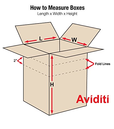 Aviditi Shipping Boxes Multi-Depth 16"L x 12"W x 10"H, 25-Pack | Corrugated Cardboard Box for Packing, Moving and Storage