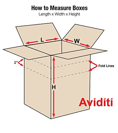 Aviditi Shipping Boxes Multi-Depth 16"L x 12"W x 10"H, 25-Pack | Corrugated Cardboard Box for Packing, Moving and Storage