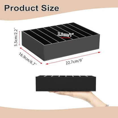 Hipiwe Cash Storage Tray Money Organizer with Removable Dividers, 8 Slots