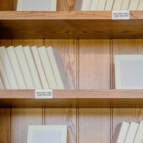 Containlol 15 Pcs Moveable Shelf Label Holder for Library, 2 x 1 Inch - size: 2 x 1 Inch