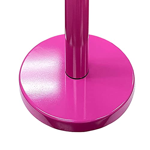 VIP Crowd Control Retractable Belt Stanchion Queue Safety Barrier Set, 36" Ht, 78" Belt (2 M.Pink Posts Blue Belt) - color: 2 M.Pink Posts Blue Belt