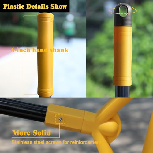 Heavy Duty Broom Outdoor and Indoor, 4 Pack Upgraded Commercial Angle Brooms, Perfect Yellow Broom of House, Kitchen, Garage, Courtyard - color: Yellow *4p