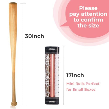 Ribbli Rose Gold Mother’s Day Wrapping Paper Mini Roll, 3 Rolls Happy Birthday Floral Heart Gift Wrap for Women Girl Friend Wedding - 17 inch x 120 inch(10feet) Per Roll - color: Rose Gold
