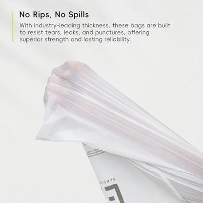 EKO 21 Gallon / 50-90 Liter, 60 Count Drawstring Trash Bags, Extra-Strong Garbage Bags, Fresh Floral Scent with Continuous Odor Control, Easy-Dispense Roll for Kitchen and Household Use, Code G, White - size: 60 Count (Pack of 1), style: 21 Gallon Bags/Co