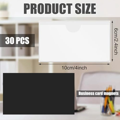Gilprop 30 Pcs Magnetic Label Holders Pallet Rack 4.3x1.2 In Magnetic Label - color: White, size: 4 x 2.4 Inch