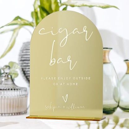 8x10 Inch Blank Gold Arch Acrylic Sign with Stand 1/8 inch Thick - color: Gold Mirror, size: 8x10 Inch (5pcs)