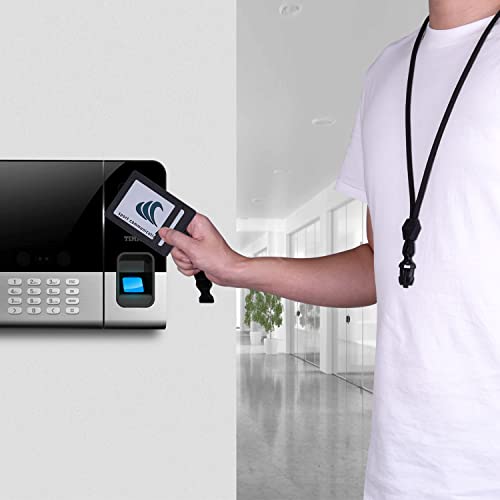 Wisdompro ID Badge Holder with Breakaway Safety Lanyard, Vertical Black - color: Black