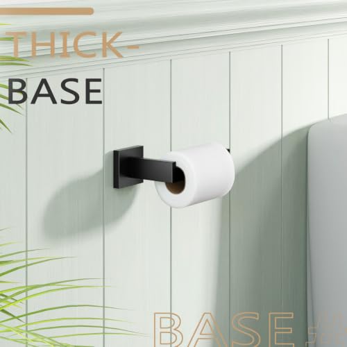 KOKOSIRI Black Toilet Paper Holders Bathroom Toilet Paper Roll Holder SUS304 Stainless Steel Contemporary Wall Mounted, Matte Black, B2003BK - color: Matte Black, size: Without Shelf(1 Pack)
