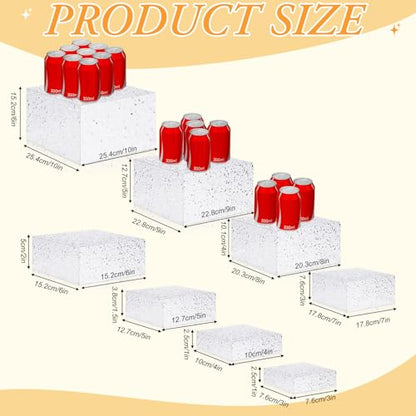 Geelin 8 Pack Acrylic Buffet Display Risers for Food Jewelry,Clear,Wave - color: Clear, style: Wave