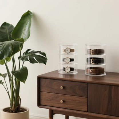 Belt Organizer, 5-Tier Acrylic Belt Storage & Holder for Closet