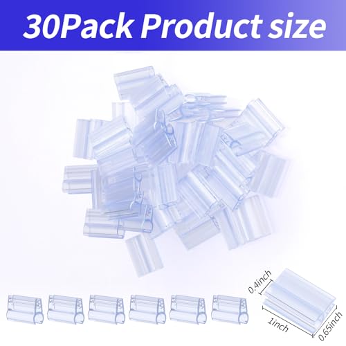 DLUGOPIS 30 Pack Gridwall Sign Holder Clip Grid Display Card Holder Grip Gridwall Accessories For Wire Rack 1*0.4*0.65inch(Fits .25" Diameter Wire Grid Panels) - size: 30 1×0.4×0.65inch