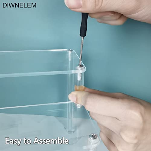 5 Tier Acrylic Risers - Acrylic Display Stands for Countertop Organizer, Collections and Cosmetics (11.6 * 11.8 * 9.6 inch) - color: Clear