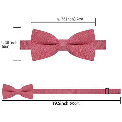 AUSKY 8 PACKS Elegant Adjustable Pre-tied Bow Ties for Men Boys (1&4&5&6&8 Pack for option) - color: M5