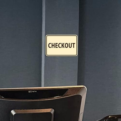Signs ByLITA Classic Checkout Sign (Red) - Small - color: Red, size: 4 x 6" - Small (1 Pack)