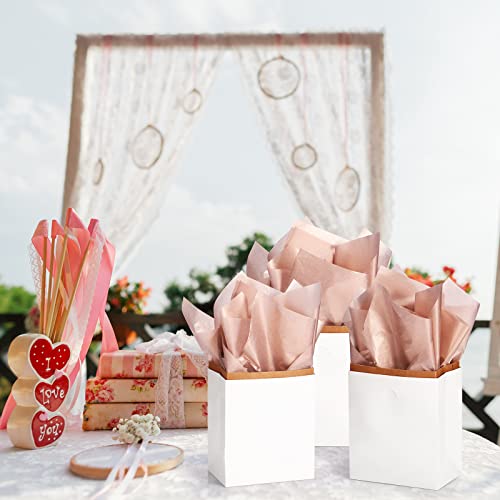 Fuutreo 300 Sheet Kraft Tissue Paper Bulk 14x20'' Wrapping, Rose Gold - color: Rose Gold