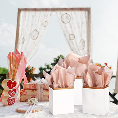 Fuutreo 300 Sheet Kraft Tissue Paper Bulk 14x20'' Wrapping, Rose Gold - color: Rose Gold