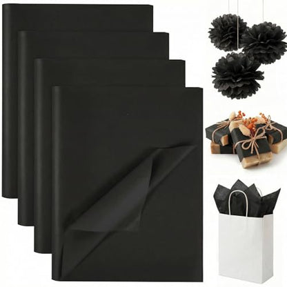 Koogel 330 Sheets Black Tissue Paper, 14 X 10 inches - color: Black