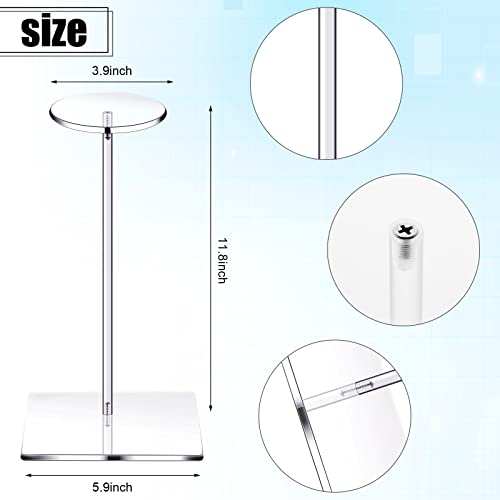 Yookeer 2 Set 12 Inch in Height Acrylic Stand, Square Bottom - color: 12 Inch in Height, style: Square Bottom