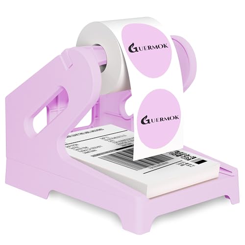 Guermok Thermal Shipping Label Holder for Rolls & Fan-Fold Fragile Stickers - color: Purple