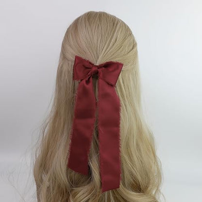 Silk Satin Ribbon 1.5" x 30 Yards Ivory & Champ Pink & Burgundy - color: Ivory& Champagne Pink& Burgundy