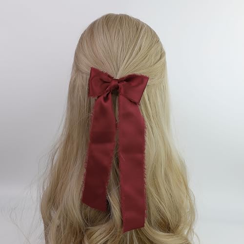 Silk Satin Ribbon 1-1/2 Inch x 30 Yards Burgundy Dark Red - color: Burgundy Red