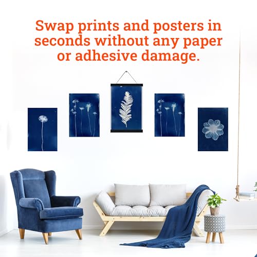 PHS Magnetic Poster Hanger, 8 in, Fits 8x10 to 8x16 Prints