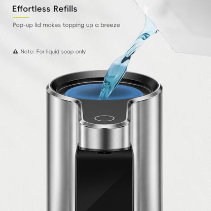 EKO Aroma Touchless Automatic Soap Dispenser for Kitchen and Bathroom, Liquid Hand Soap Dispenser, Rechargeable, 9 fl oz (Stainless) - color: Stainless Steel, size: 9 oz