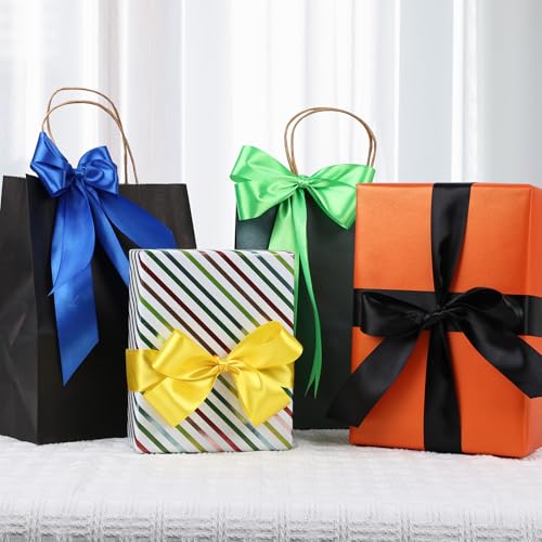 NESCCI 200 Yards Ribbon,1-1/2 Inch Satin Ribbon,Single Face Satin Ribbons - color: 8 Colors-A, size: 1-1/2 Inch | 25 yards
