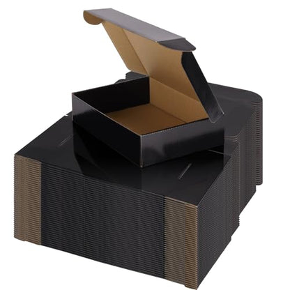 Hoikwo 40 Pack 9x6x2 Shipping Boxes for Small Business, Black Packaging Cardboard Boxes, Moving Mailing Packing Box - color: Black(Glossy), size: 9x6x2-40 Pack