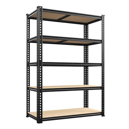 Romorgniz 5 Tier Storage Shelves 2450LBS Garage Shelving, Adjustable Shelving Units and Storage, Metal Utility Shelf for Kitchen Pantry Garage Warehouse Basement, 35.6" W x 72.1" H x 11.8" D - size: 35.6" W X 72.1" H X 11.8" D