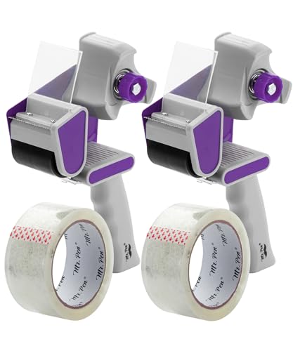 Mr. Pen- Heavy Duty Packing Tape Dispenser Gun, 2 Inch - color: Purple, size: 2 Pack
