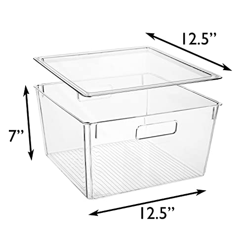 ClearSpace Plastic Storage Bins with Lids, Pantry Organizer, XL, 8 Pack - size: 8 Pack XL
