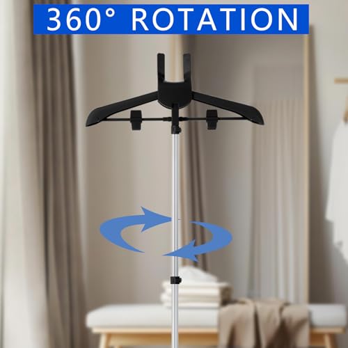 2 Pack 33-63 Inch Adjustable T Shirt Display Adult for Vendors Metal T Shirt Display Stand Height Adjustable Shirts Rack Portable Hanging Clothes Displays for T-Shirts Clothing Dress Garment Coat