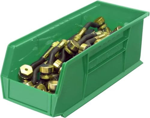 Akro-Mils 30234 AkroBins Plastic Storage Bins, 15"x5"x5", Green, 12-Pack - color: Green