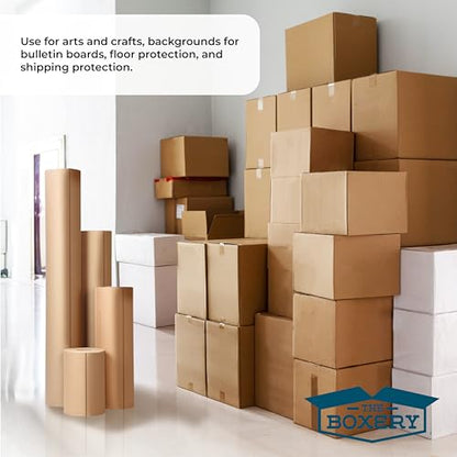 The Boxery 36 inch x 900 feet Brown Kraft Paper Roll, 40 lb Thickness Packing Paper for Shipping, Moving, Void Fill, Gift Wrapping, Arts & Crafts & Bulletin Boards, Made in the USA - size: 36"x 900'- 40lb