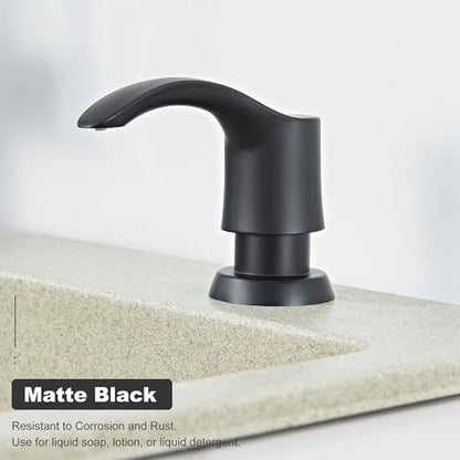 GAGALIFE Kitchen Sink Soap Dispenser - Matte Black, G080B-G - color: Matte Black, size: with Hose