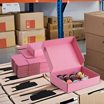 9x6x2 inch Pink Shipping Boxes for Small Business- Set of 25 - color: Pink, size: 9x6x2 Inch