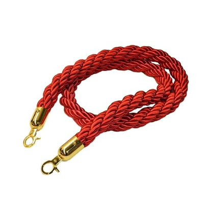 Pittman 741597 QChamp Regal Red Rope Post Set, 2 Gold Stanchion Posts - style: Set