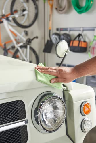Quickie Cleaning 32-Pack Microfiber Cleaning Cloth 14"x14" inch Green All-Purpose Towel/Wiper for Multi-Purpose Indoor/Outdoor Cleaning/Dusting/Polishing on Kitchen/Bathroom/Auto Surfaces - size: 14 inch x 14 inch, style: 32 Pack