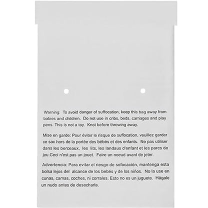 EcoSwift - 14” X 18” (20 Count) Self Seal Clear Poly Bags with Suffocation Warning for Packaging, Shipping - Permanent Adhesive