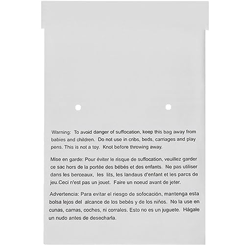 EcoSwift - 19” X 24” (20 Count) Self Seal Clear Poly Bags with Suffocation Warning for Packaging, Shipping - Permanent Adhesive