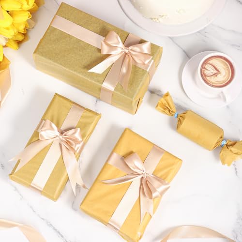 woric 160 Sheets Gold Tissue Paper for Gift Bags 14 X 20 Inches - color: Gold
